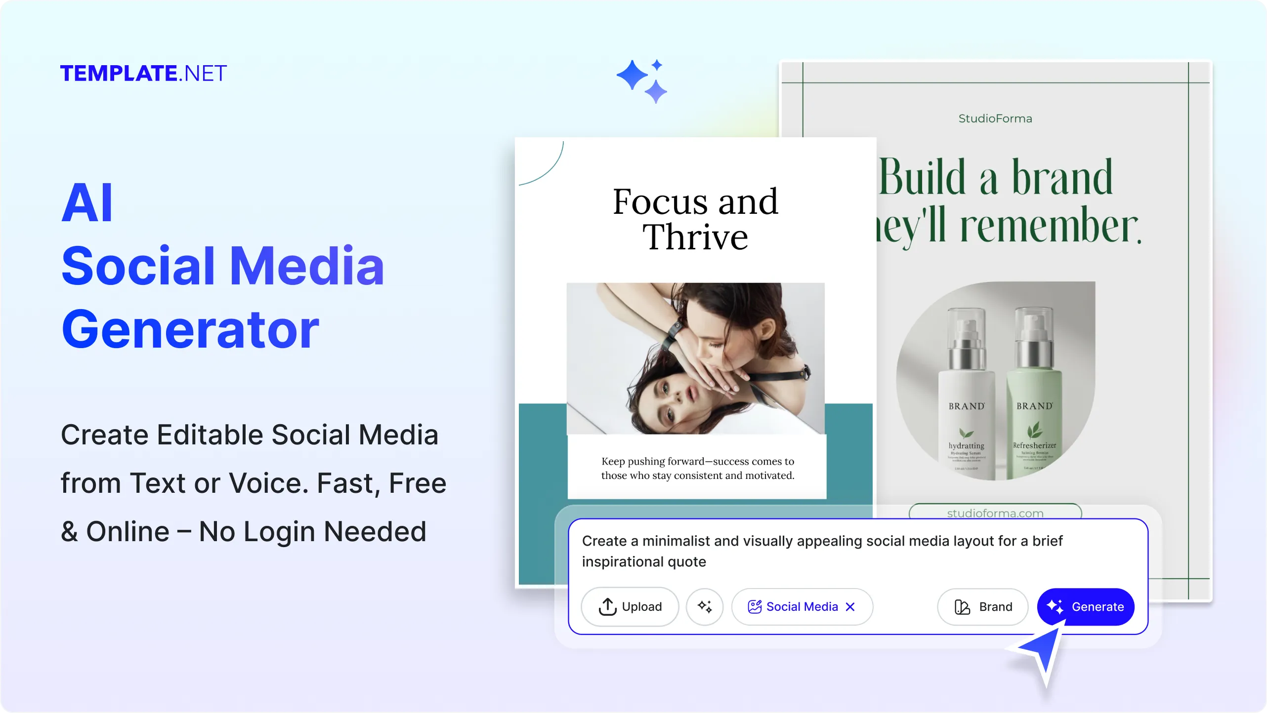 Free AI Social Media Post Generator, Free AI Social Media Post Maker Online